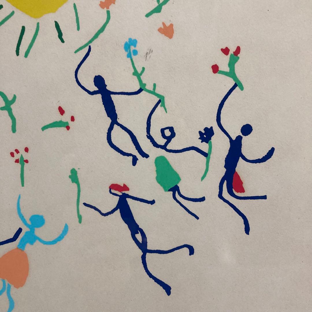 【真作】パブロ・ピカソ「ロンド」リトグラフ 版画 絵画 額装