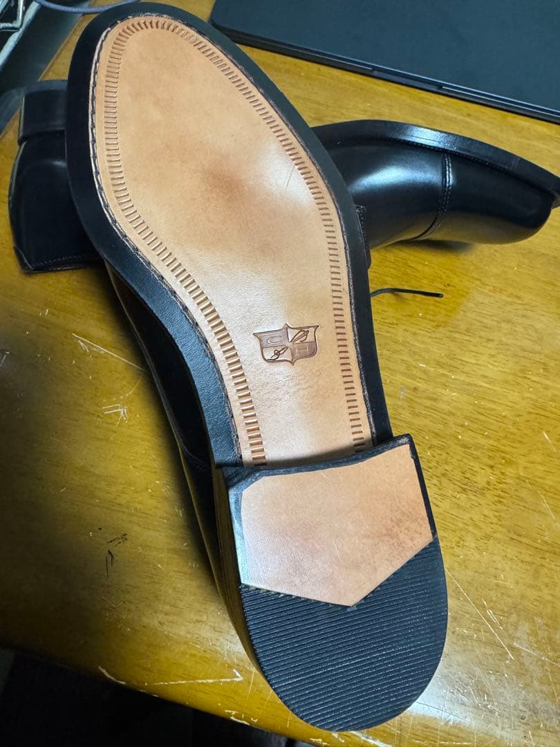 コールハーン　ストレートチップ　レザーソール　未使用品　26.5cm