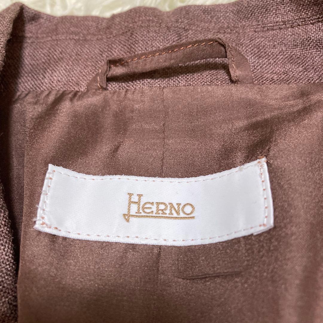 新品未使用　最高級　HERNO ヘルノ　テーラードジャケット　くすみ紫　XL