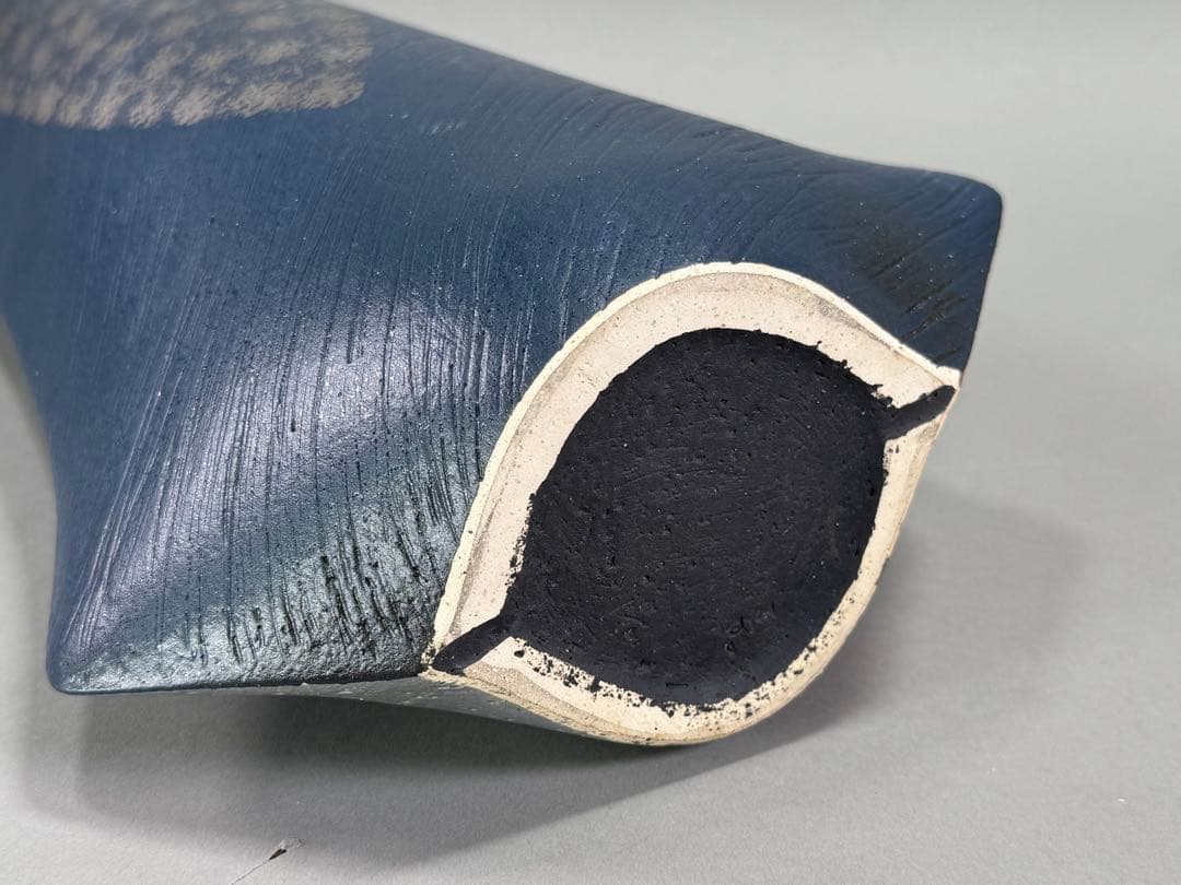 池坊　いけばな　清水焼　小林正明　陶器花器　華道具　高さ52cm 大作花器