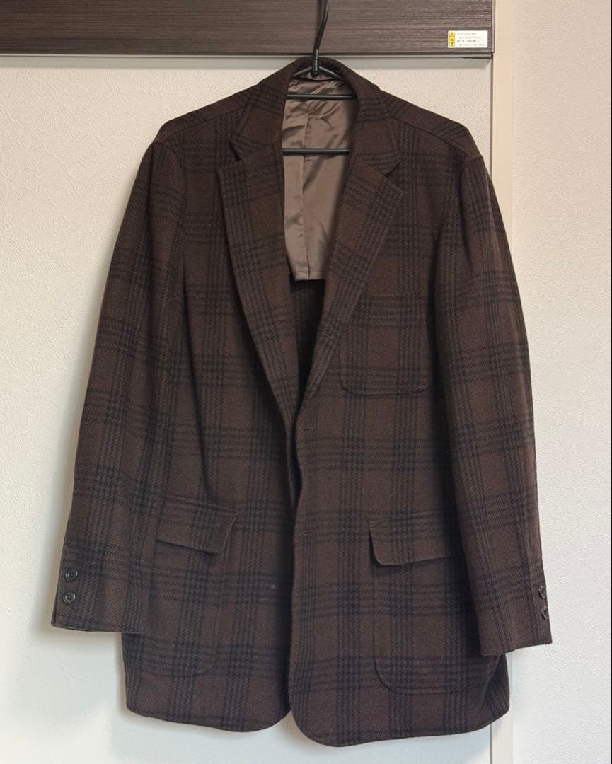 【超美品】BEAMS PLUS/3B グレンチェック ツイードジャケット