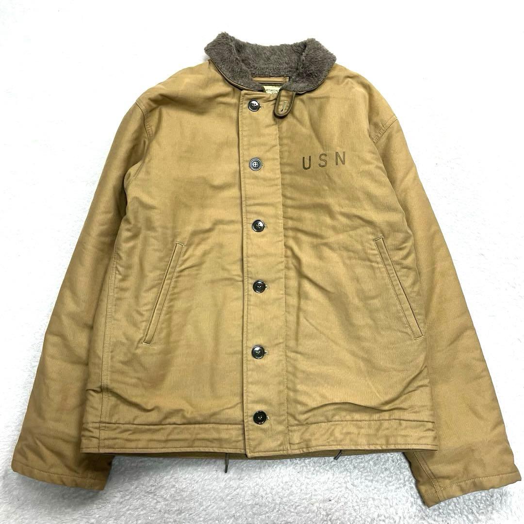 廃盤　希少　バズリクソンズ　USN ネイビー　デッキジャケット　L 東洋　n1