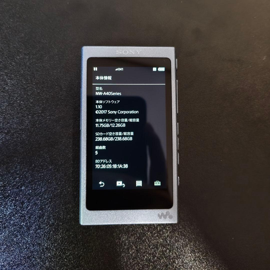 【美品】ウォークマン NW-A45 ムーンリットブルー +256GB SDカード