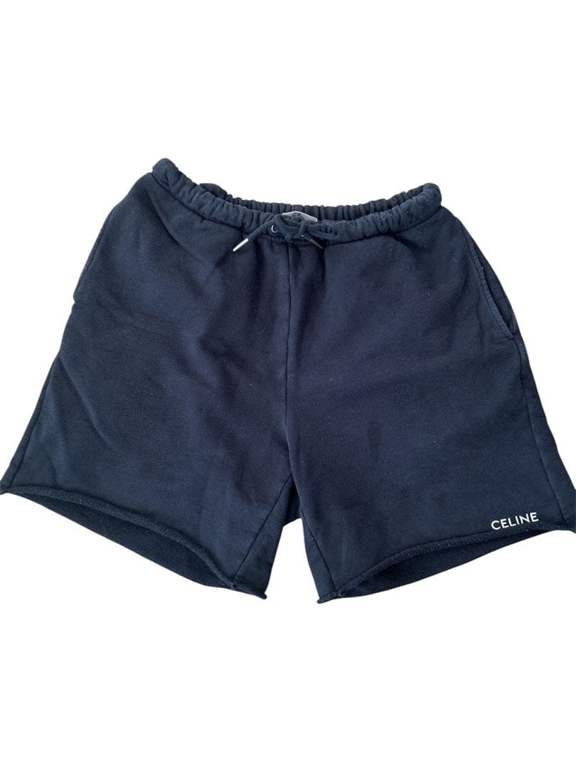 CELINE セリーヌ　ブラック スウェットショートパンツ
