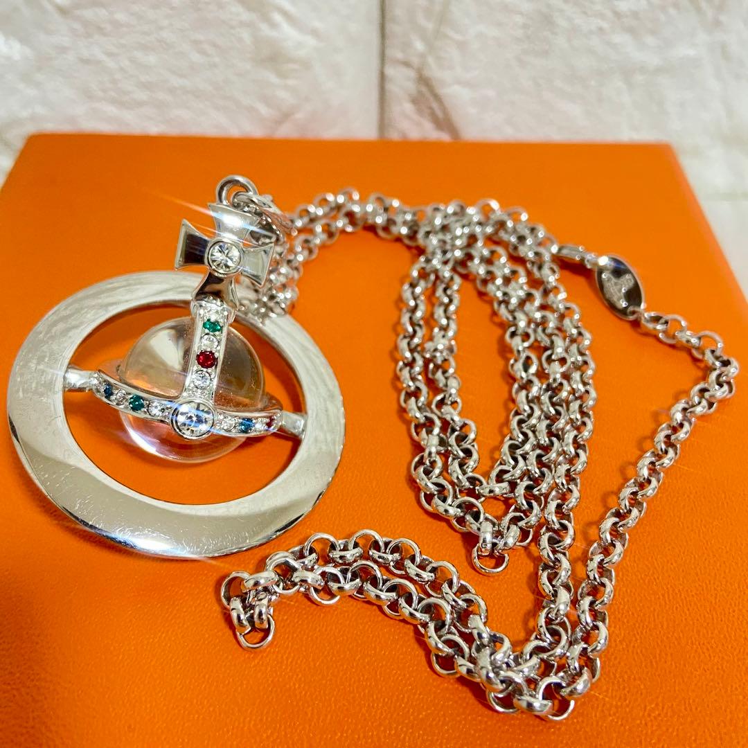 ヴィヴィアンウエストウッド オーブ ネックレス クリア