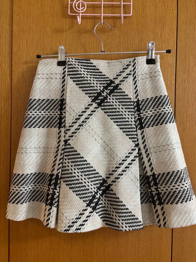 SNIDEL ロービングチェックスカート