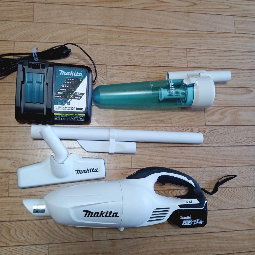 マキタ14.4V充電式クリーナCL140FD 純正バッテリ、充電器、サイクロン付