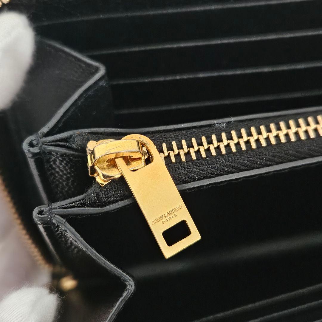 サンローラン SAINT LAURENT モノグラム長財布 ブラック
