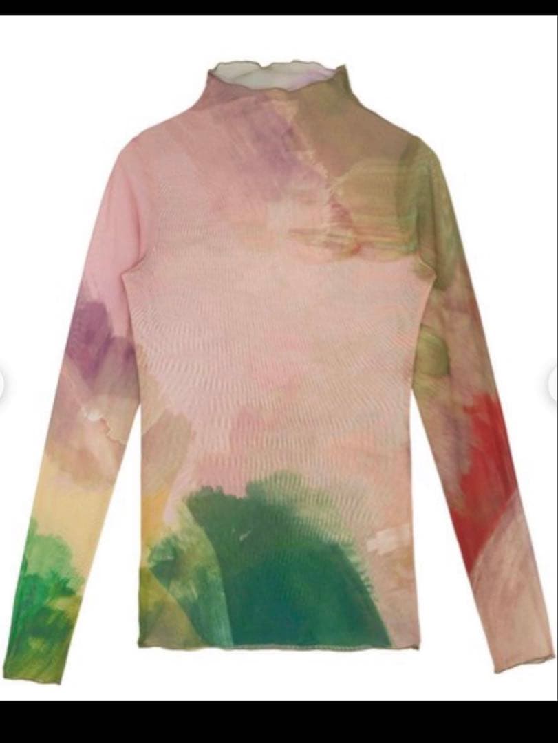 トップス Ameri ELIZABETH STAINED GLASS SHEER TOP