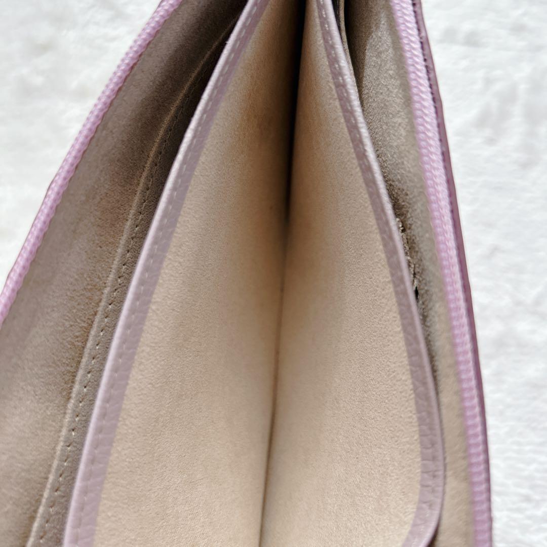 ATAO スリモ ヴィトロ ロージーラベンダー L字ファスナー 長財布