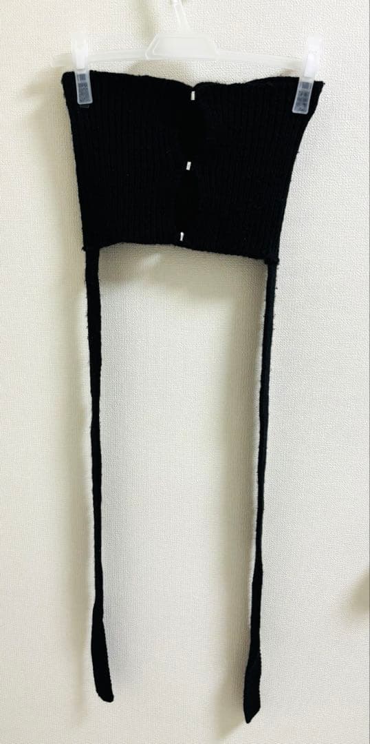 キューイ quui string knit bustier Black ビスチェ