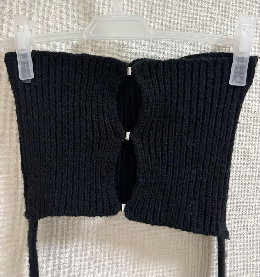 キューイ quui string knit bustier Black ビスチェ
