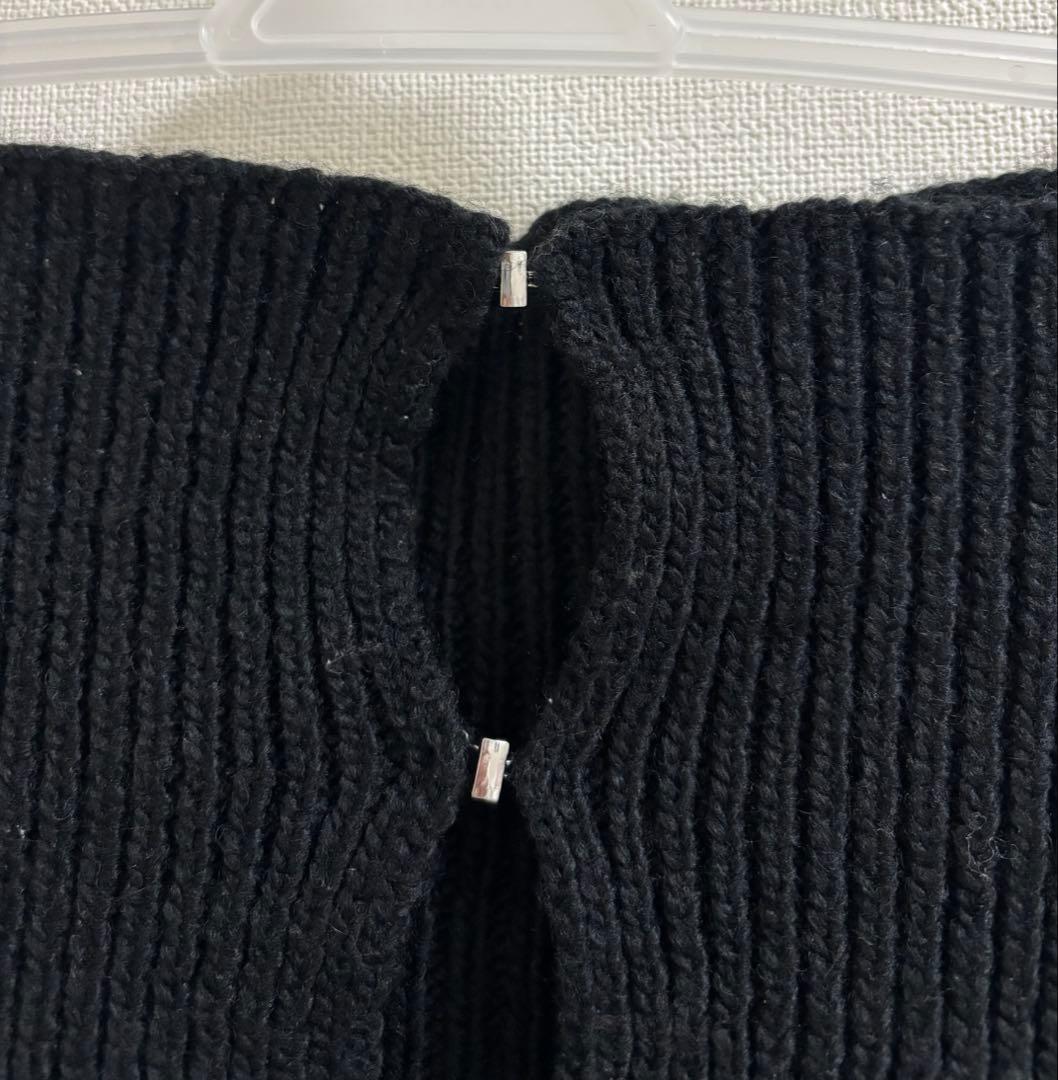 キューイ quui string knit bustier Black ビスチェ