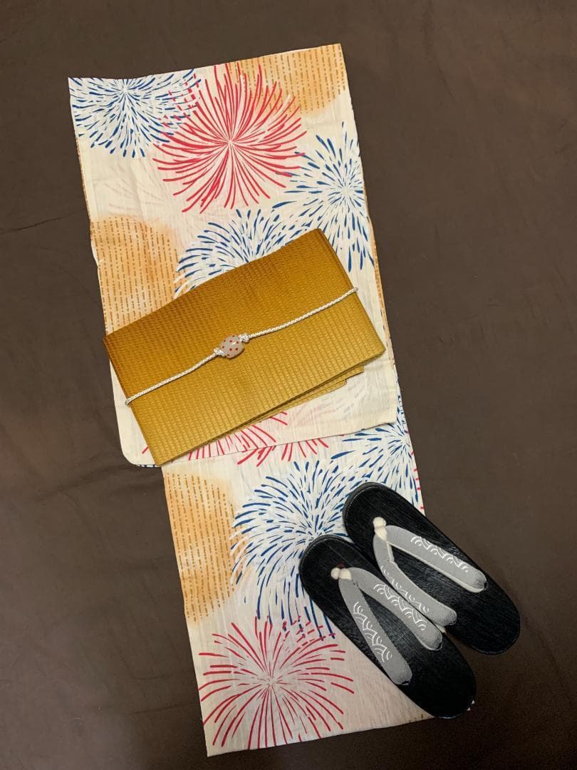 画像四枚目帯締め+画像桃帯色違い赤帯つき◆最高級国産染◆高級綿変わり織り◆