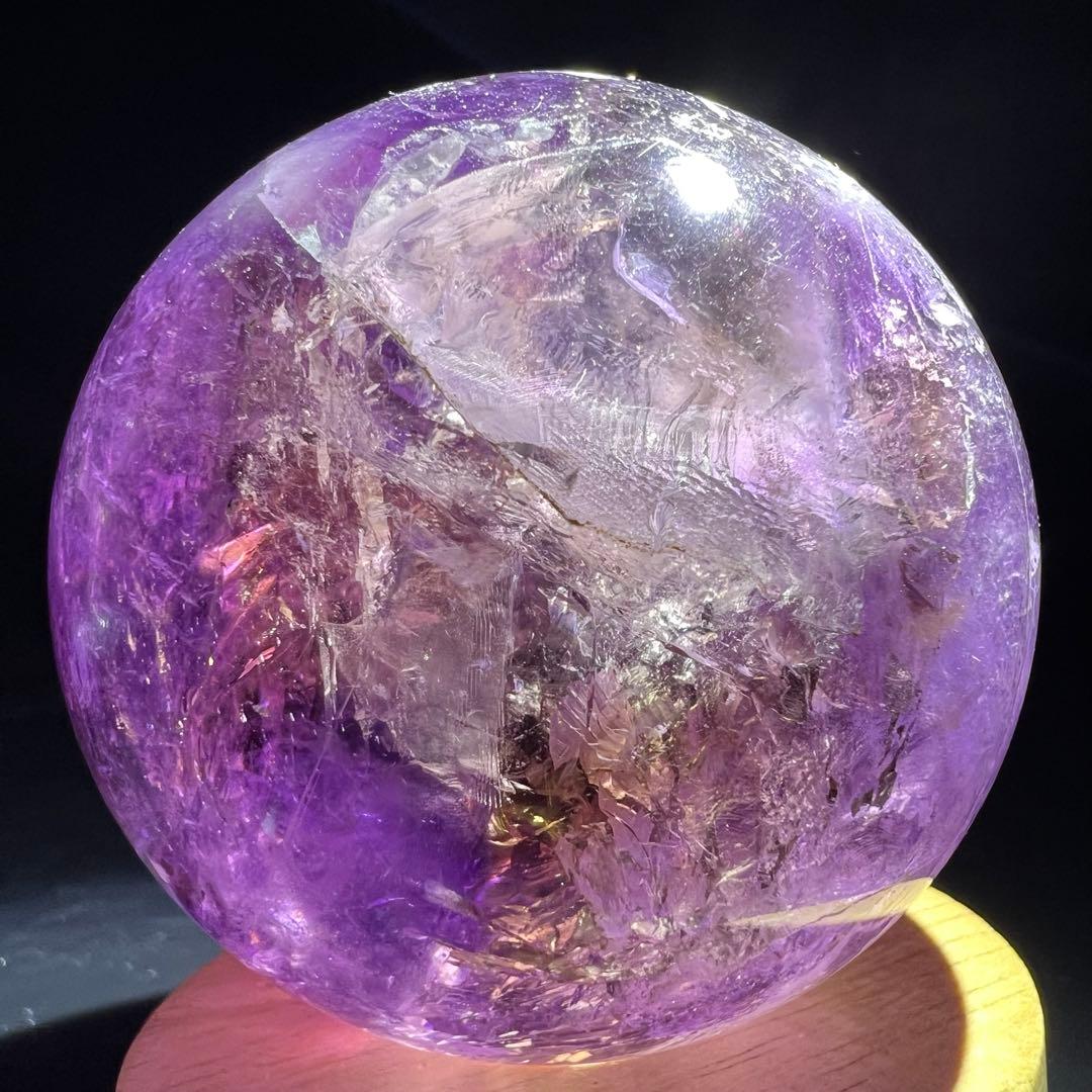 ✳️超希少 大玉✨混合パワースフィア✨レインボー アメトリン 丸玉 天然石 原石
