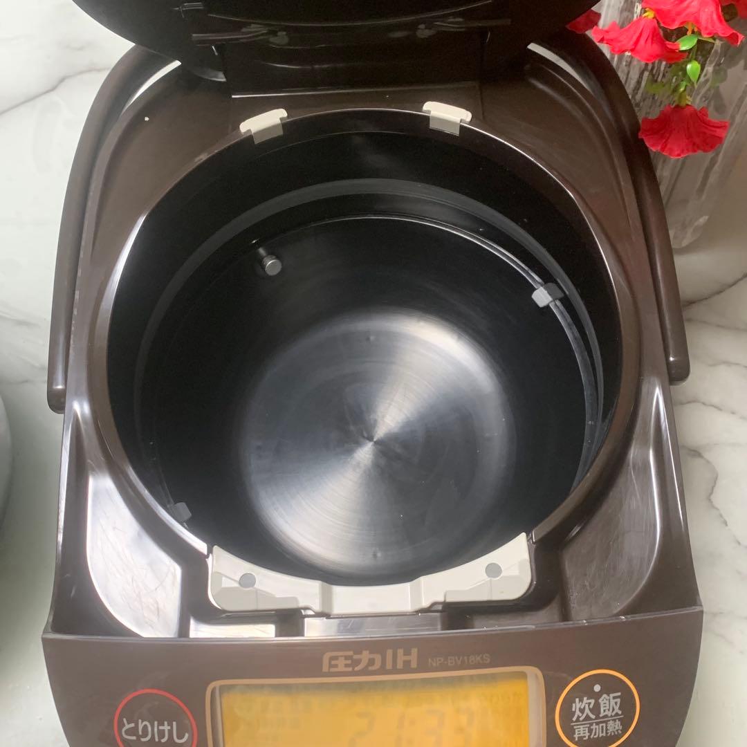 明かり■象印 圧力IH　羽釜リング圧釜　NP-BV18KS　1升炊き■