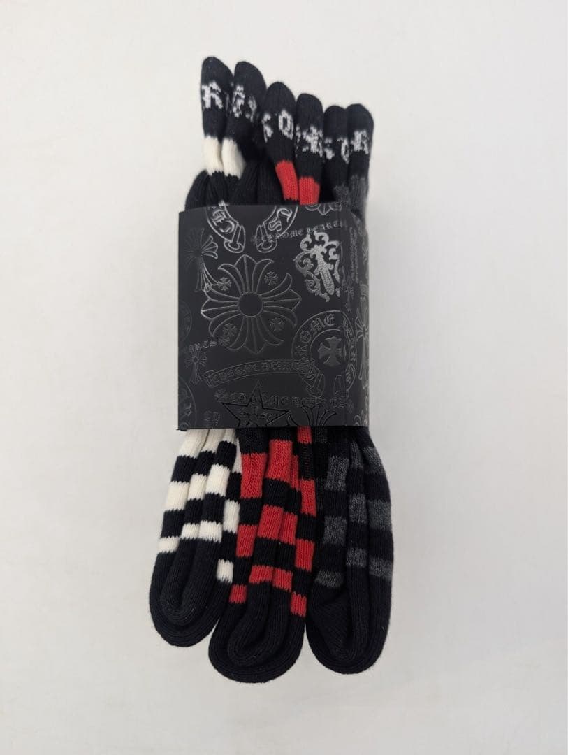 新品未使用 クロムハーツ 靴下3足セット Mサイズ（25cm-27cm）