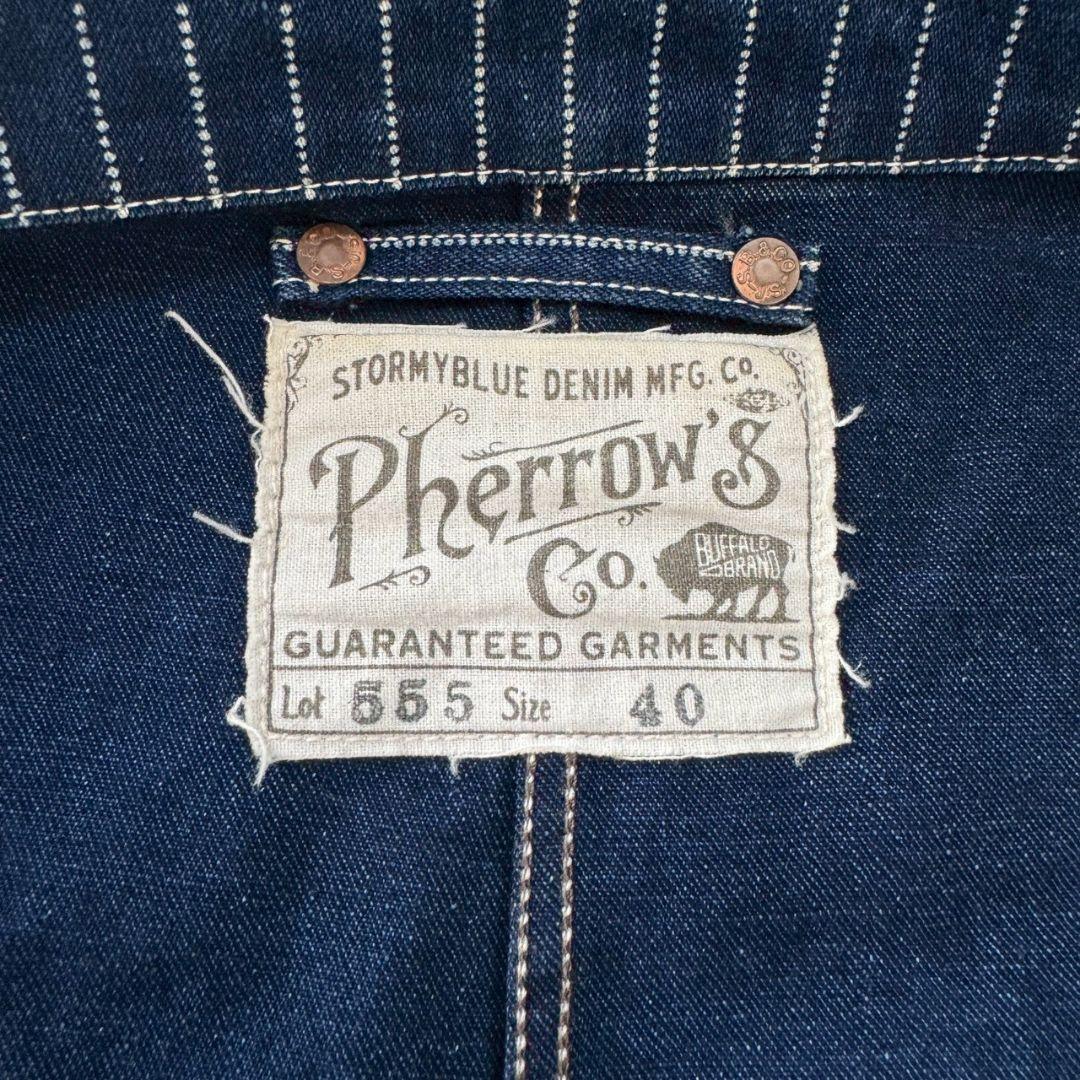 PHERROW'S ヒッコリー カバーオール ウォバッシュ フェローズ デニム