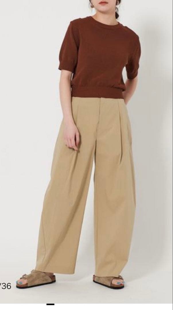 25SS今季新品　接触冷感 BEAUTY&YOUTH タック カーブパンツ