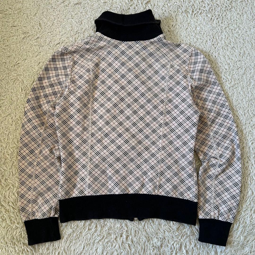 バーバリーブルーレーベル❣️トラックジャケット　ノバチェック柄　ホースロゴ刺繍