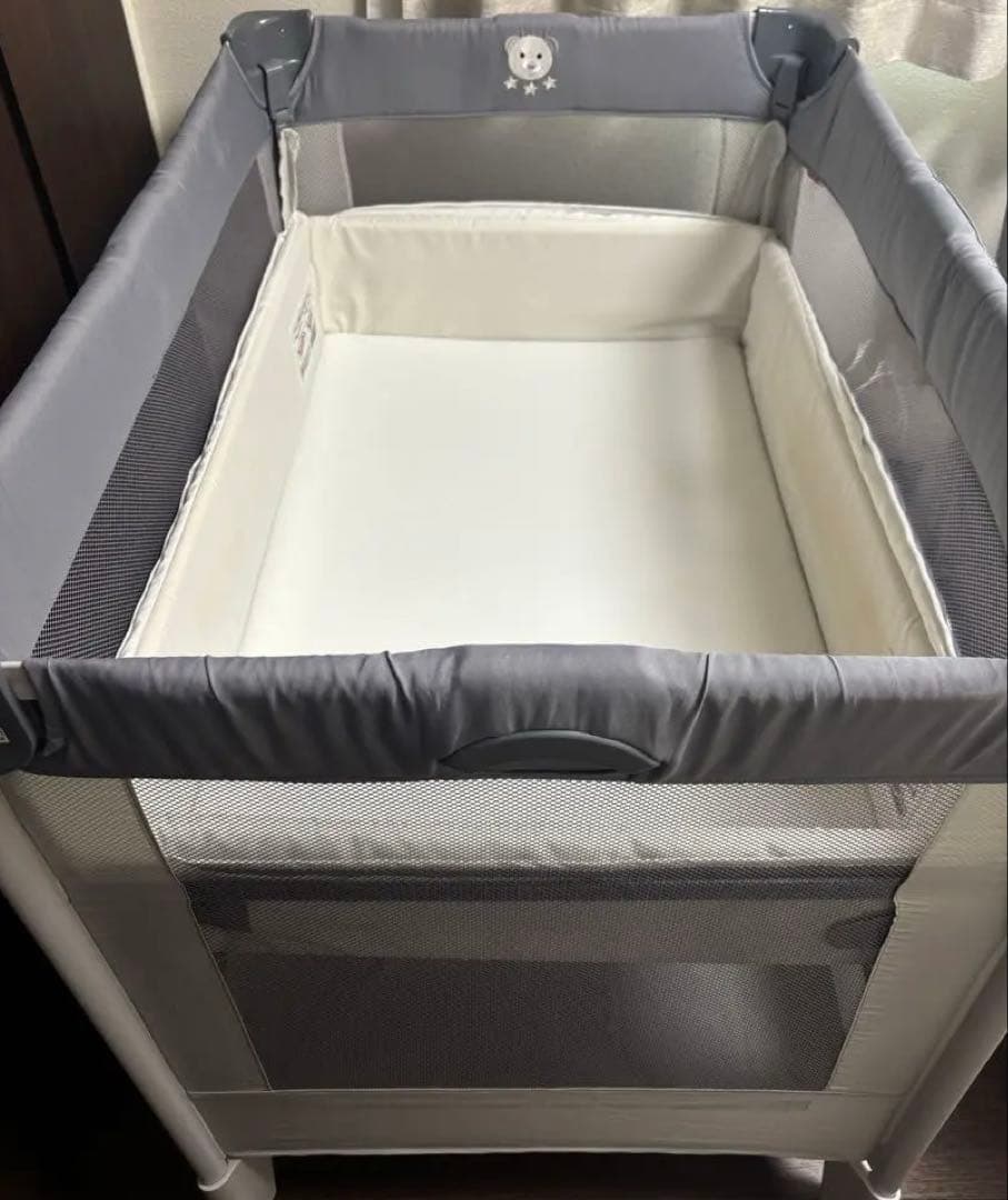 Aprica アップリカ　ココネルエアー ABグレーベアー　ベビーベッド