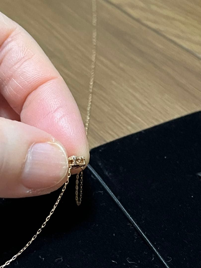 K18 ダイヤモンド　フラワーモチーフ　ネックレス