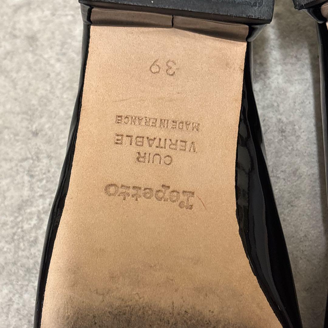 極美品✨レペット カミーユ 39 カミーユ バレエシューズ リボン エナメル 黒