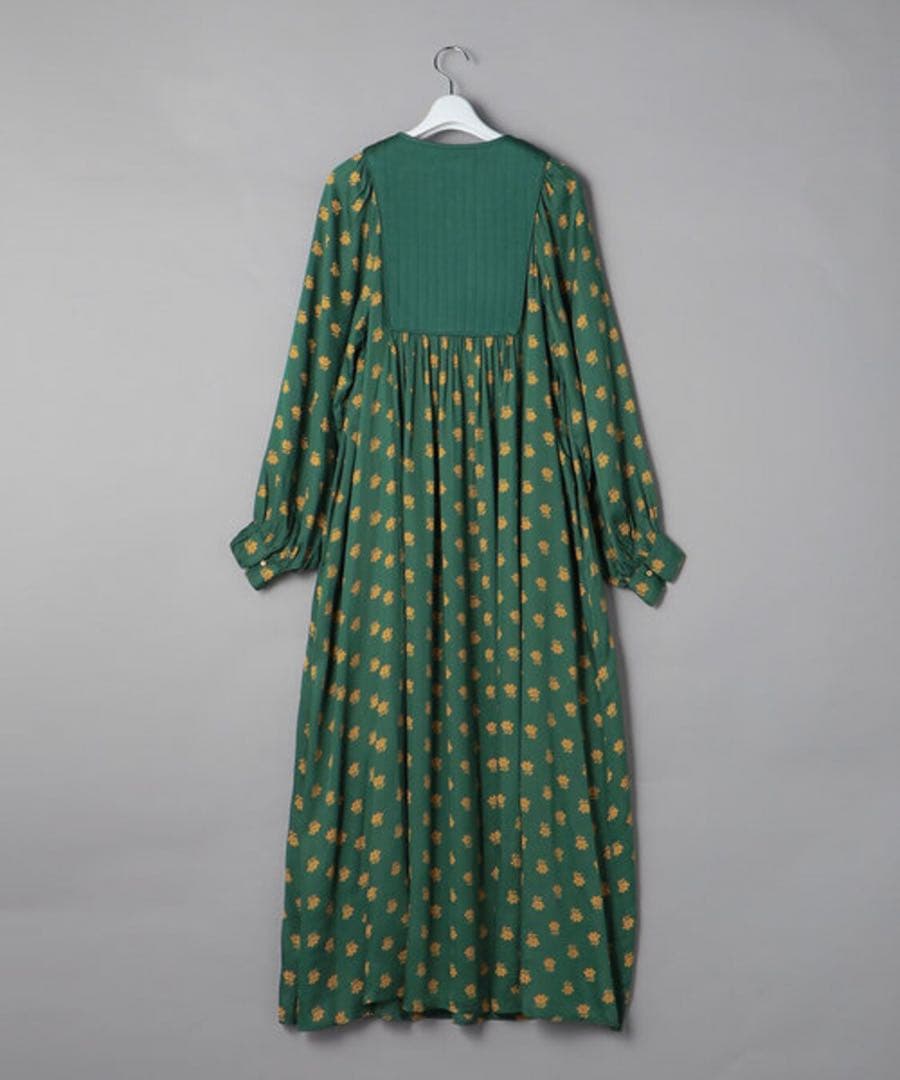 ワンピース MODAL SATIN FLOWER PRINT PANEL DRESS