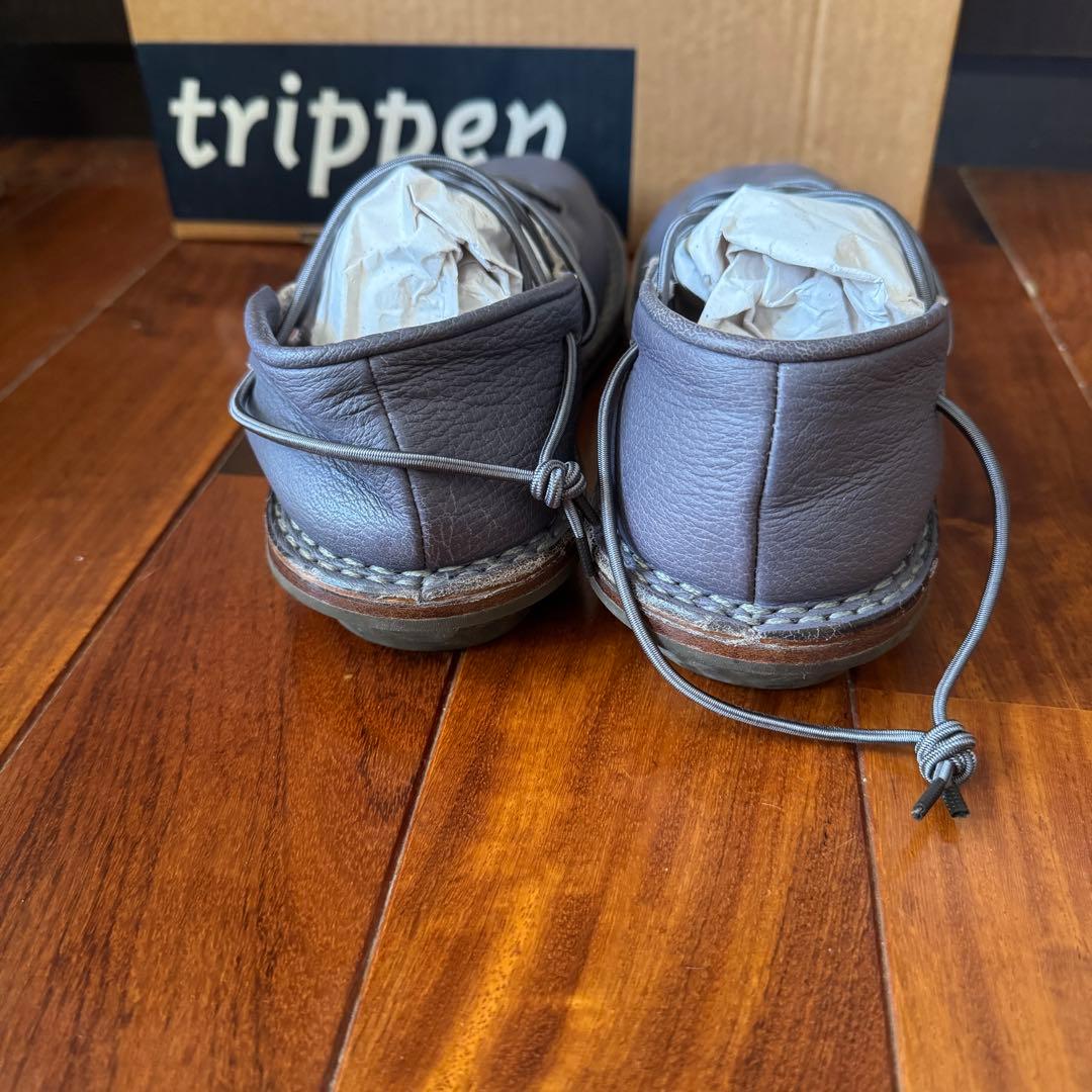 （田中）trippen グレー ローファー 本革　37 トリッペン
