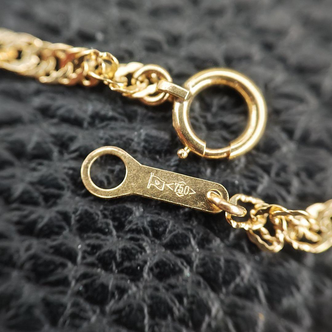 (C013006) K18 YG スクリューチェーン ネックレス ホールマーク