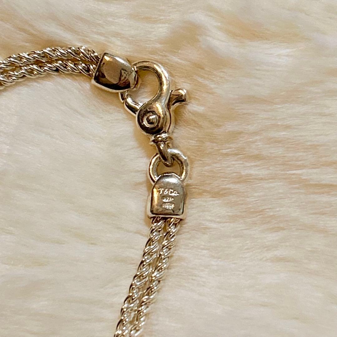 【希少品】ティファニー ダブル ロープ センターノット ネックレス SV925