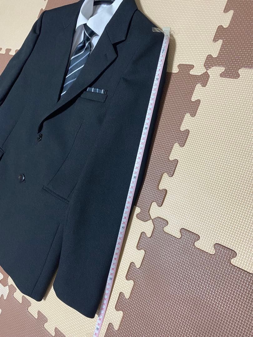 フォーマルスーツ 黒 サイズ160B ネクタイ付き