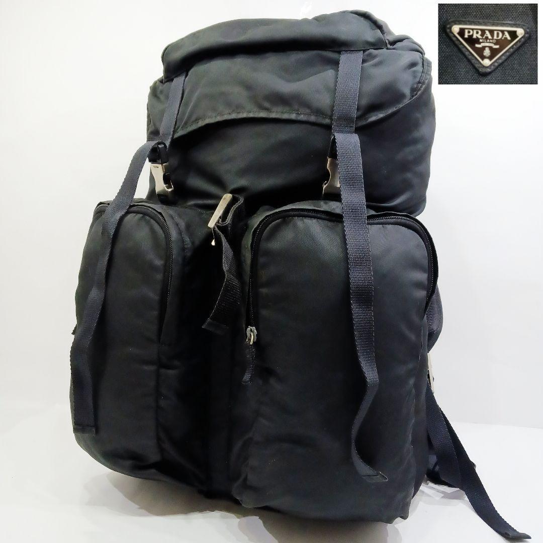プラダ リュックサック バックパック 大容量 ブラック V136