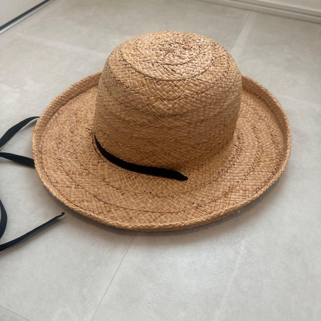 美品 holiday CA4LA 麦わら帽 ハット 帽子 キャップ　黒　ブラック