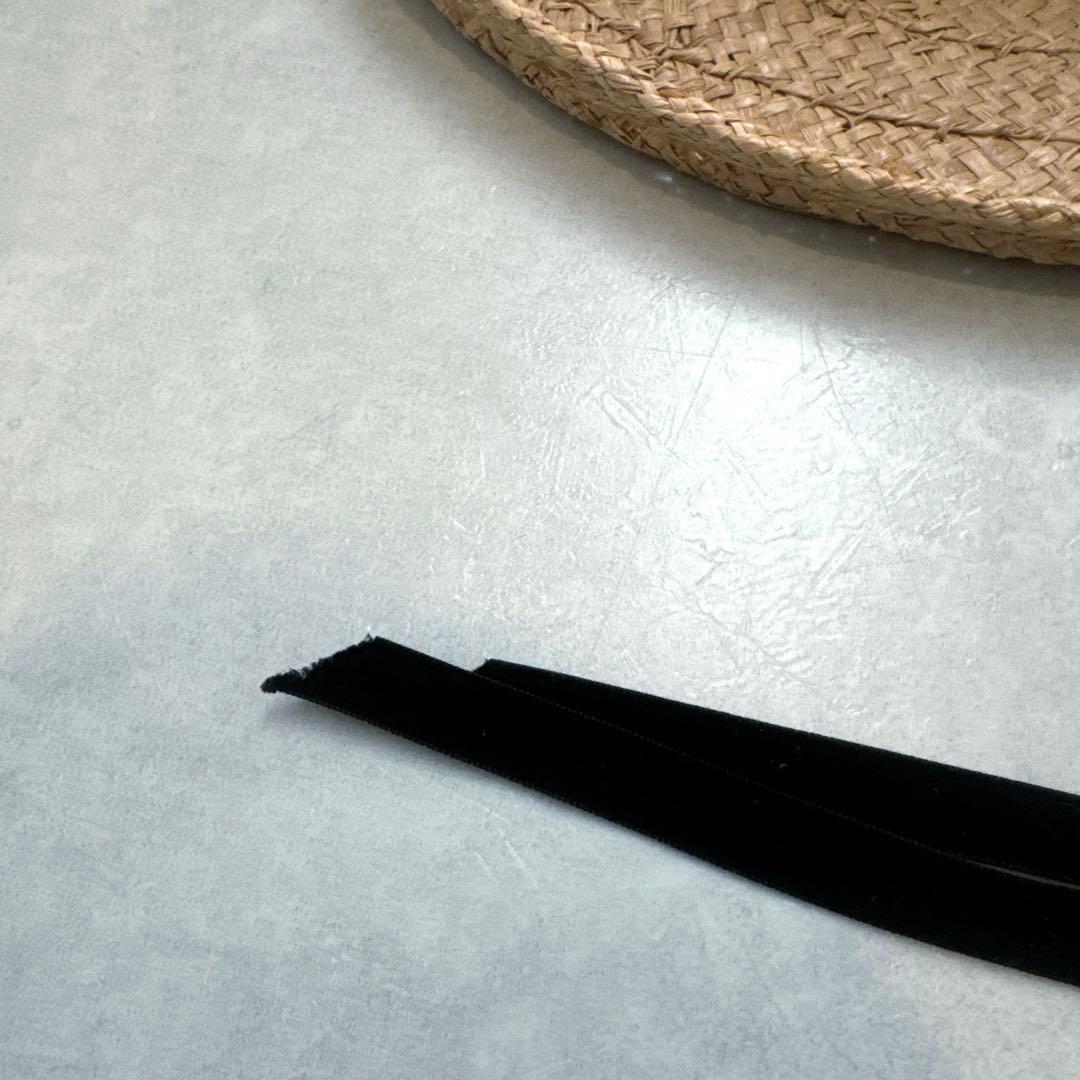 美品 holiday CA4LA 麦わら帽 ハット 帽子 キャップ　黒　ブラック