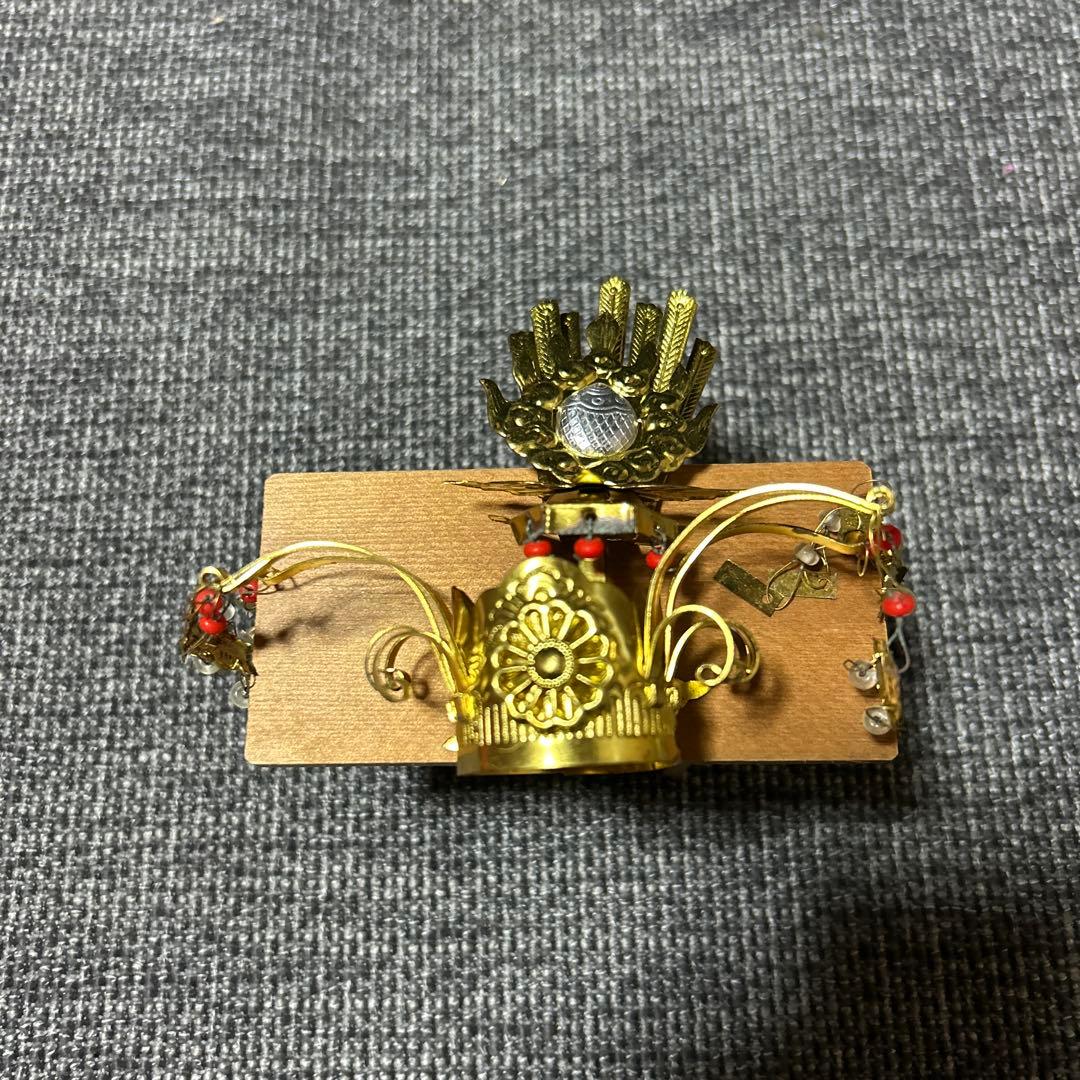 最終値下げ　8点セット 雛人形小道具　天冠飾り　お姫様冠　雛人形天冠　台座付き