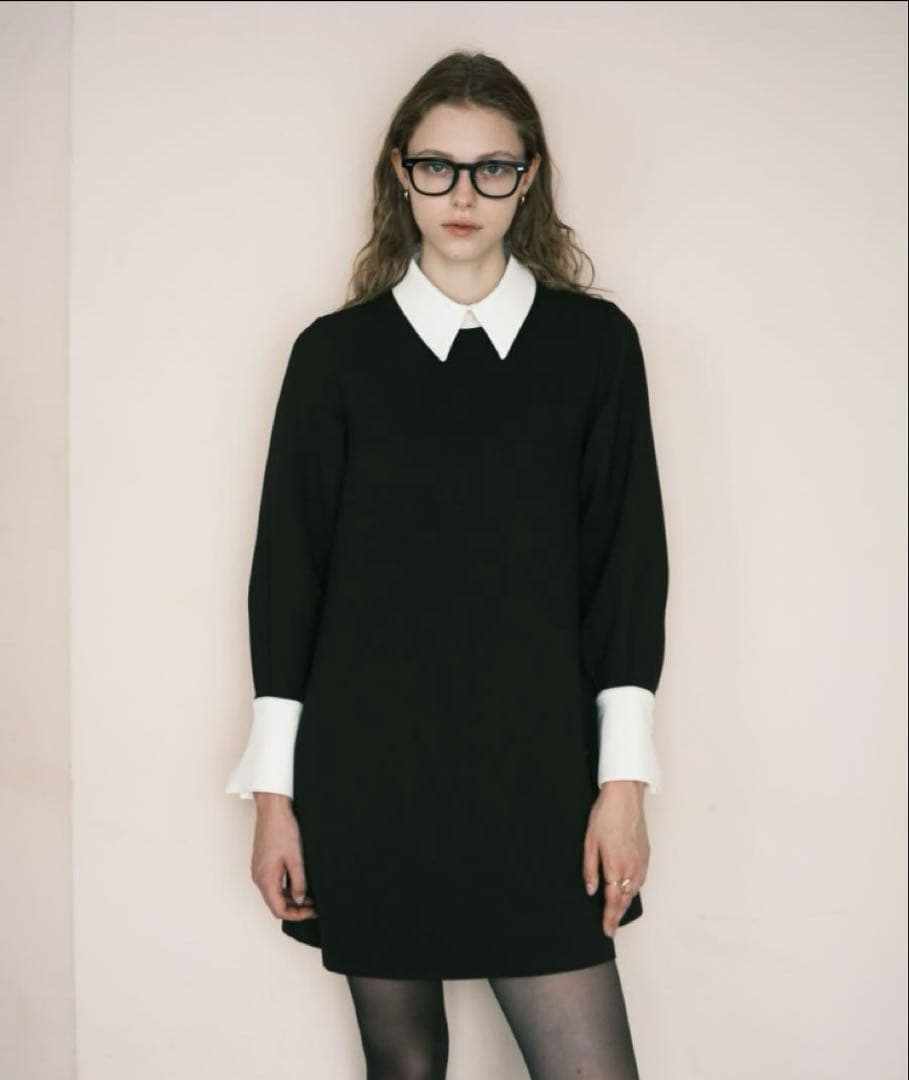 foufou フーフー バイカラー ミニドレス　ワンピース