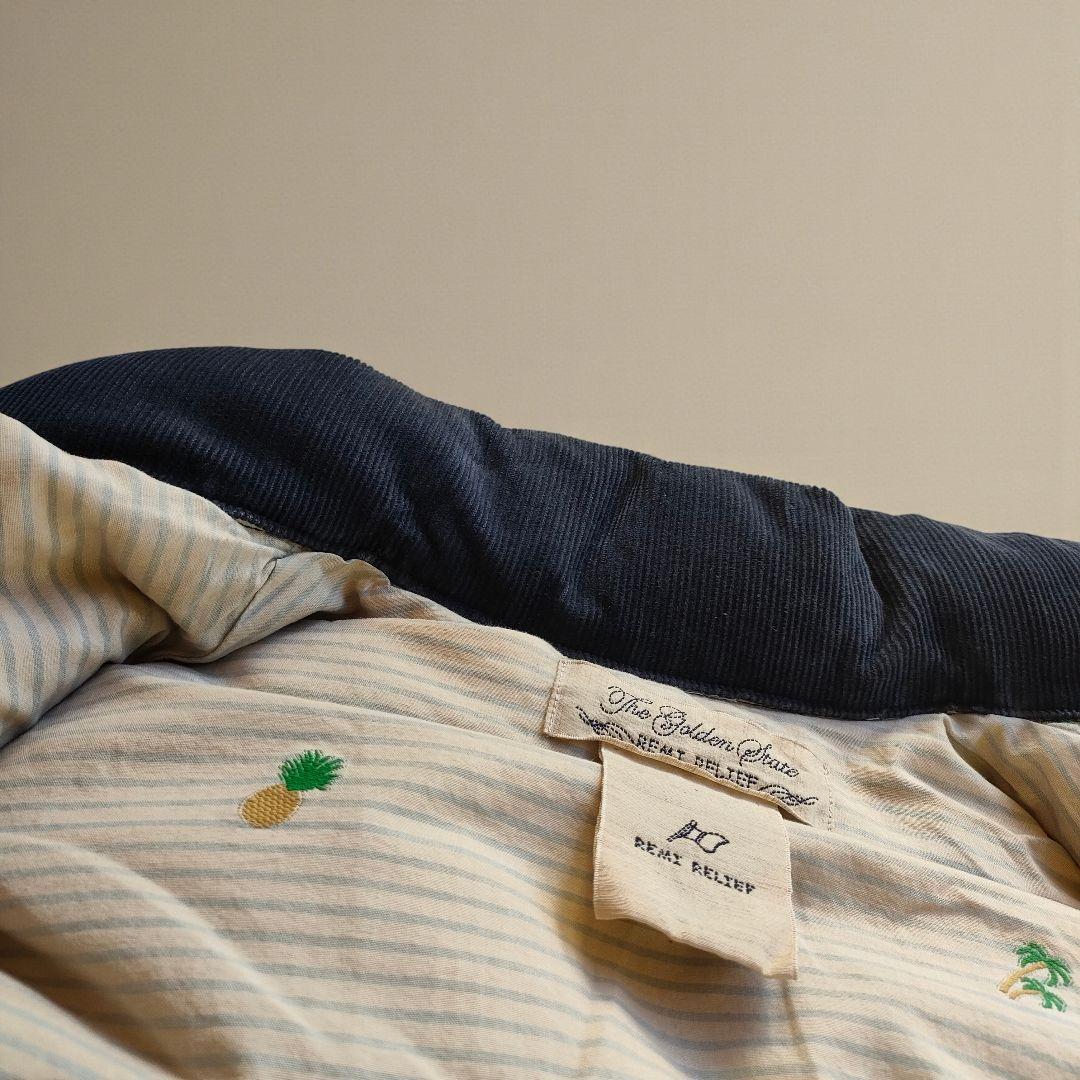 REMI RELIEF×BEAMS レミレリーフ レザー ダウンベスト メンズ