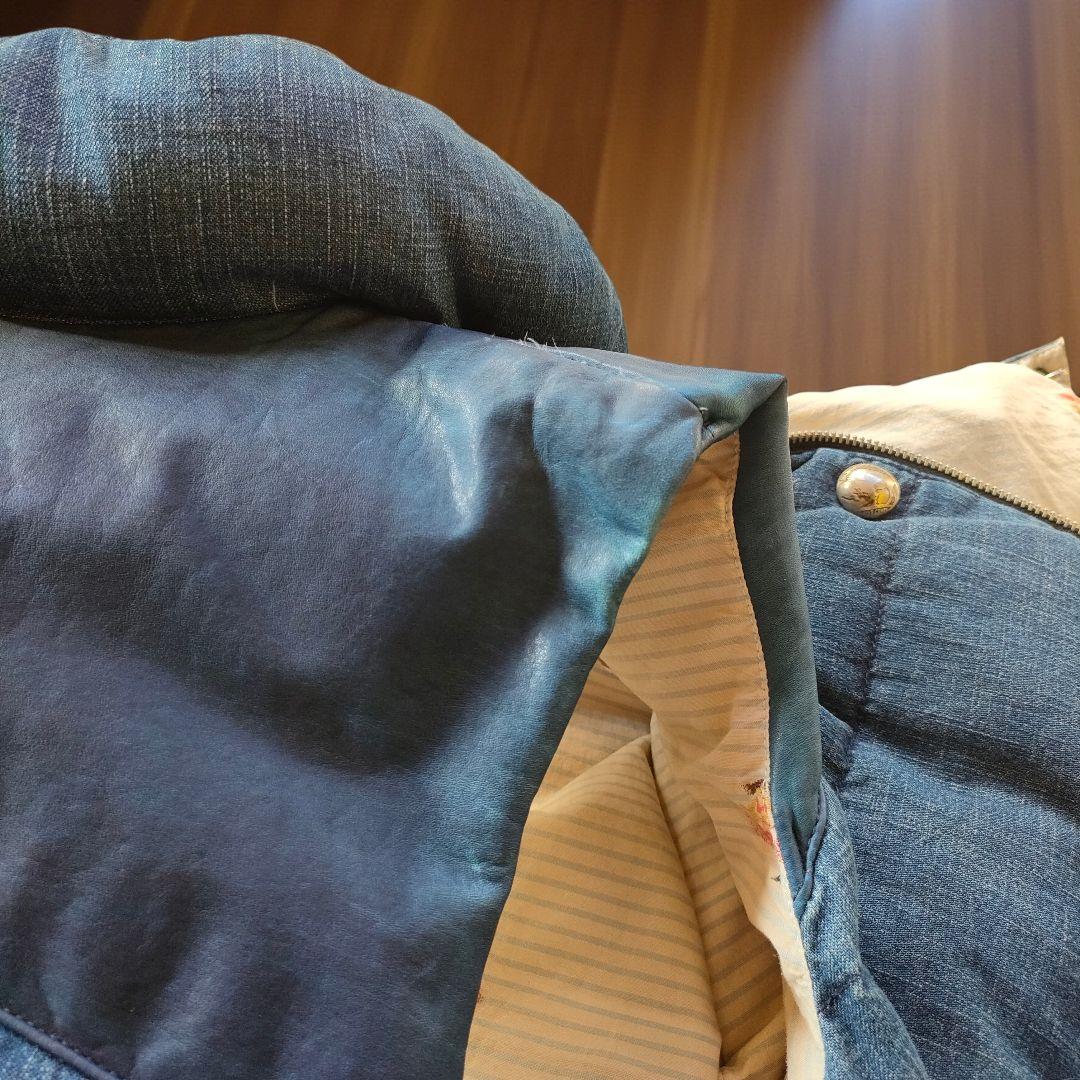 REMI RELIEF×BEAMS レミレリーフ レザー ダウンベスト メンズ