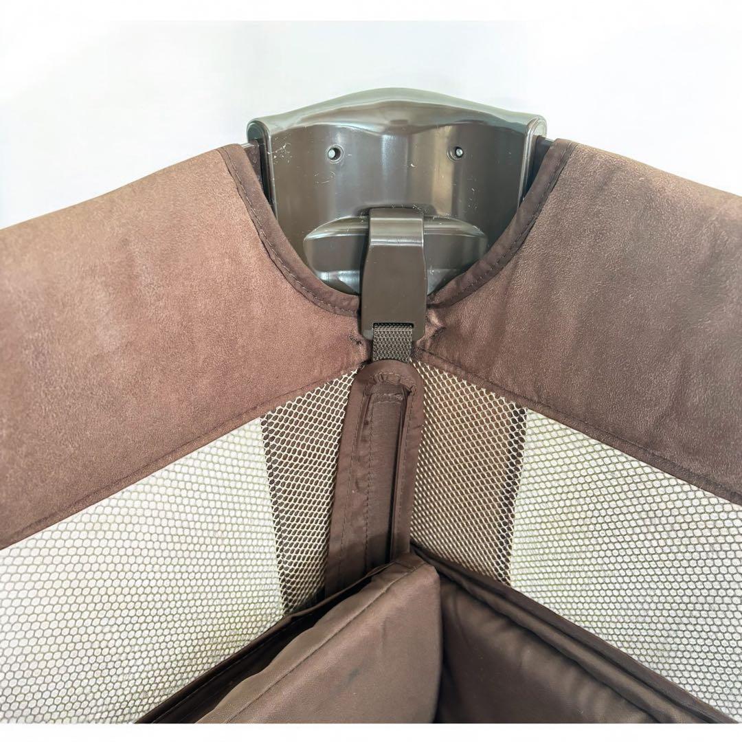 【最上位・美品】Aprica ココネルエアープラスAB ブラウン ベビーベッド