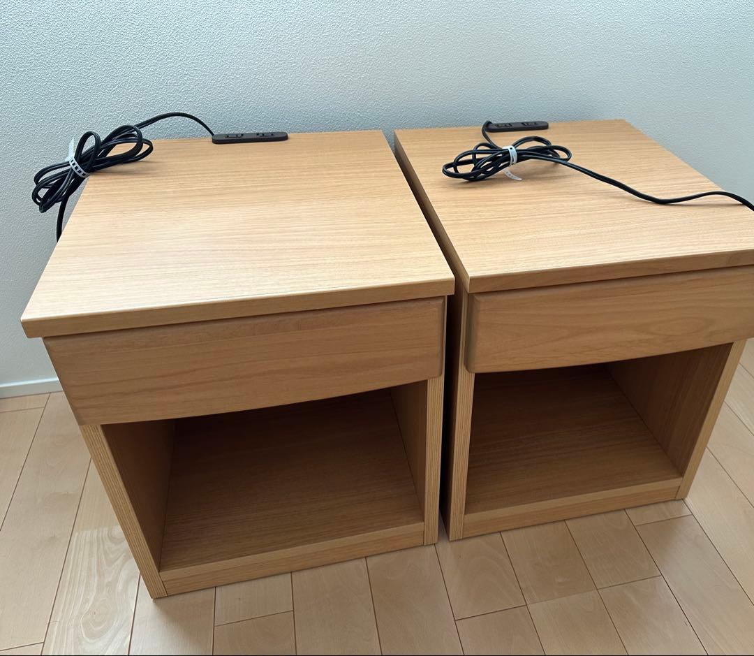 ⭐︎美品⭐︎ナチュラルウッド サイドテーブル 2個セット　日本製