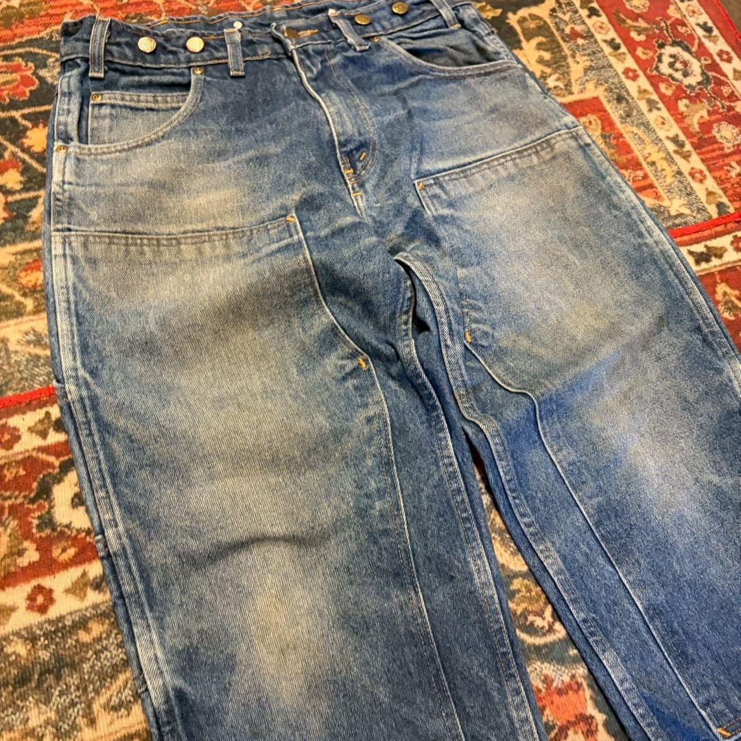 90s USA製 PRSN BLU デニムパンツ ペインターパンツ ダブルニー