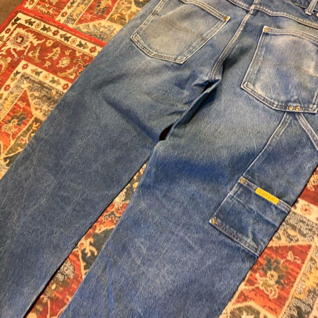 90s USA製 PRSN BLU デニムパンツ ペインターパンツ ダブルニー