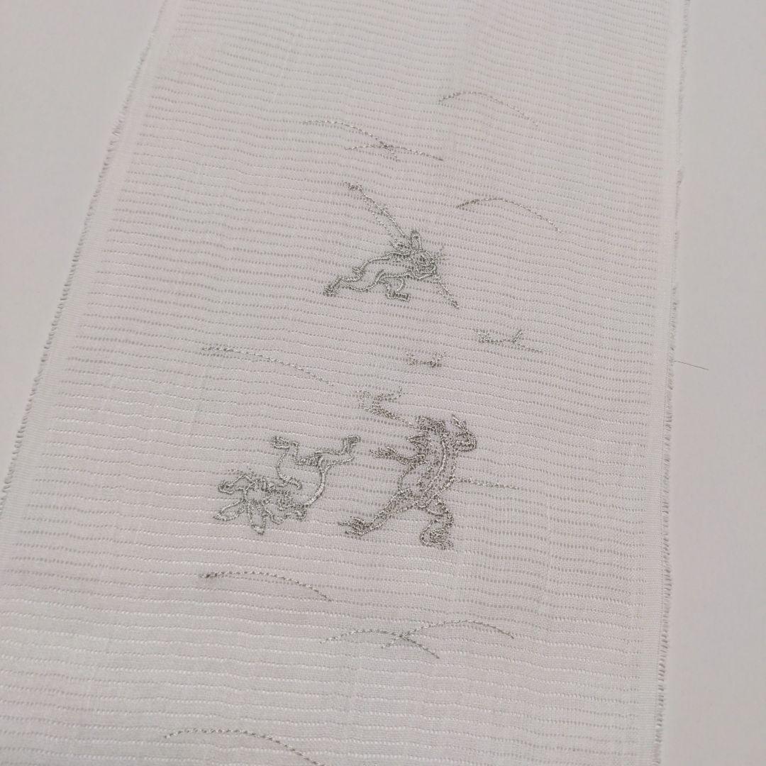 夏物　半衿　絽　6月7月8月に　麻　あさ　麻生地　お単衣や絽の着物に　刺繍