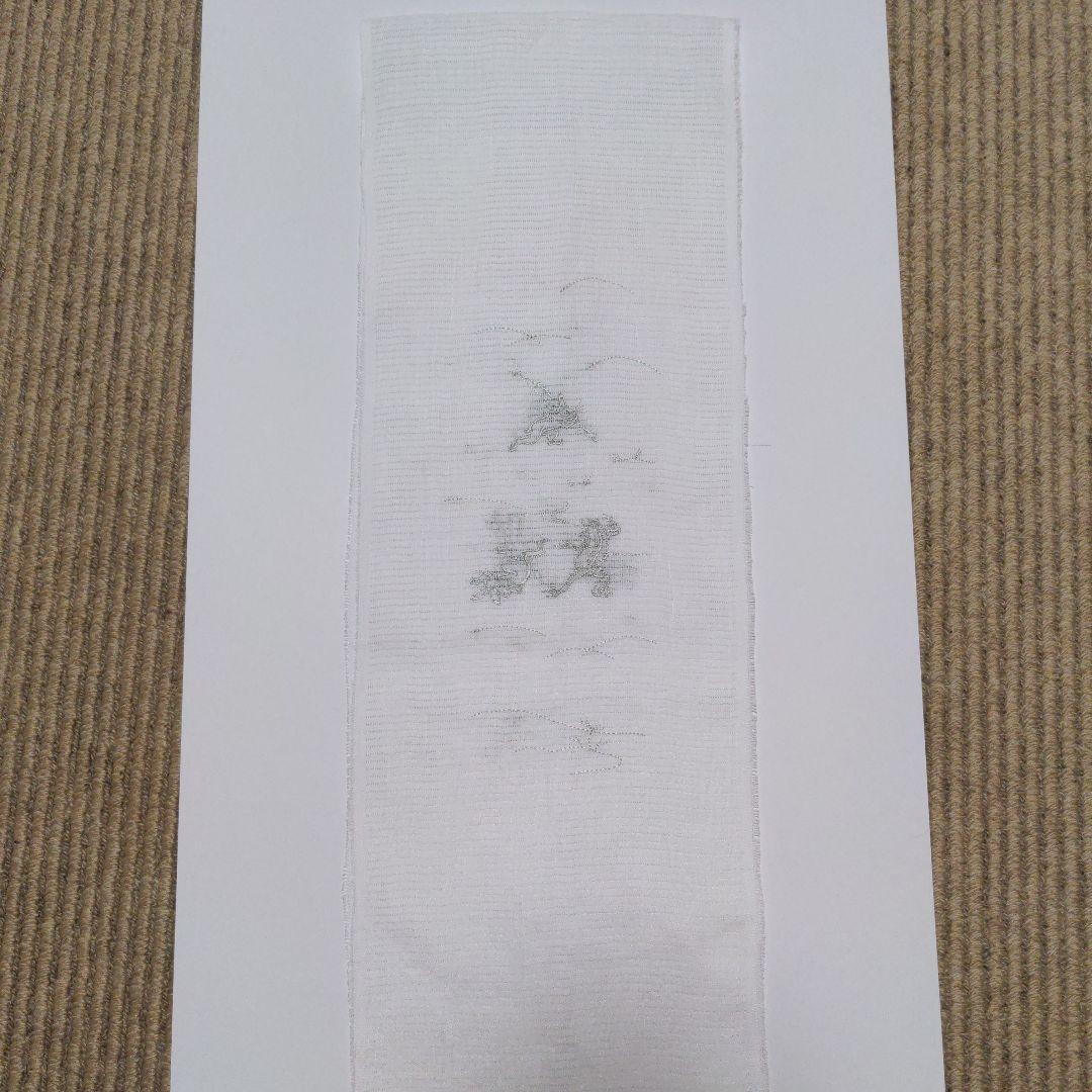 夏物　半衿　絽　6月7月8月に　麻　あさ　麻生地　お単衣や絽の着物に　刺繍