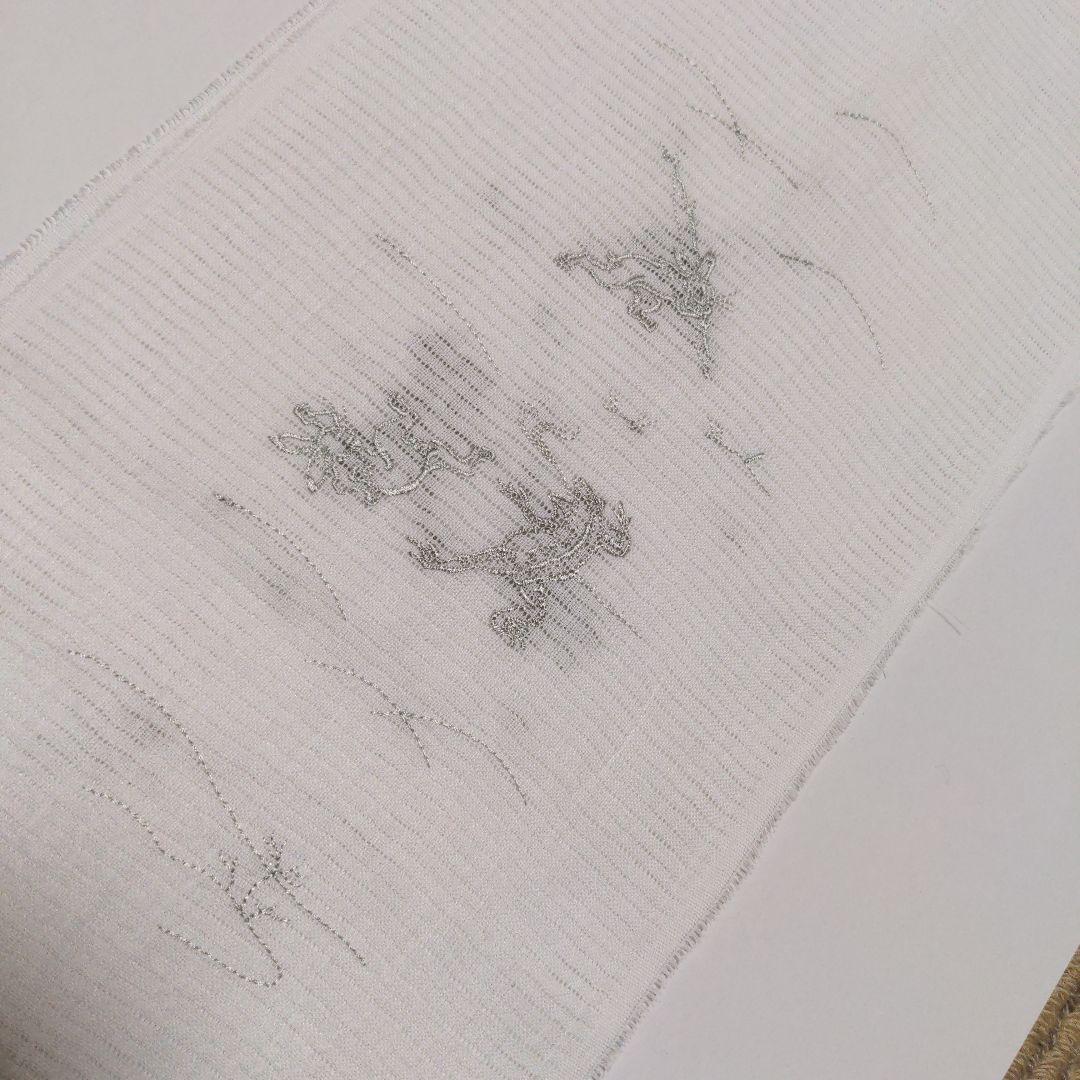 夏物　半衿　絽　6月7月8月に　麻　あさ　麻生地　お単衣や絽の着物に　刺繍