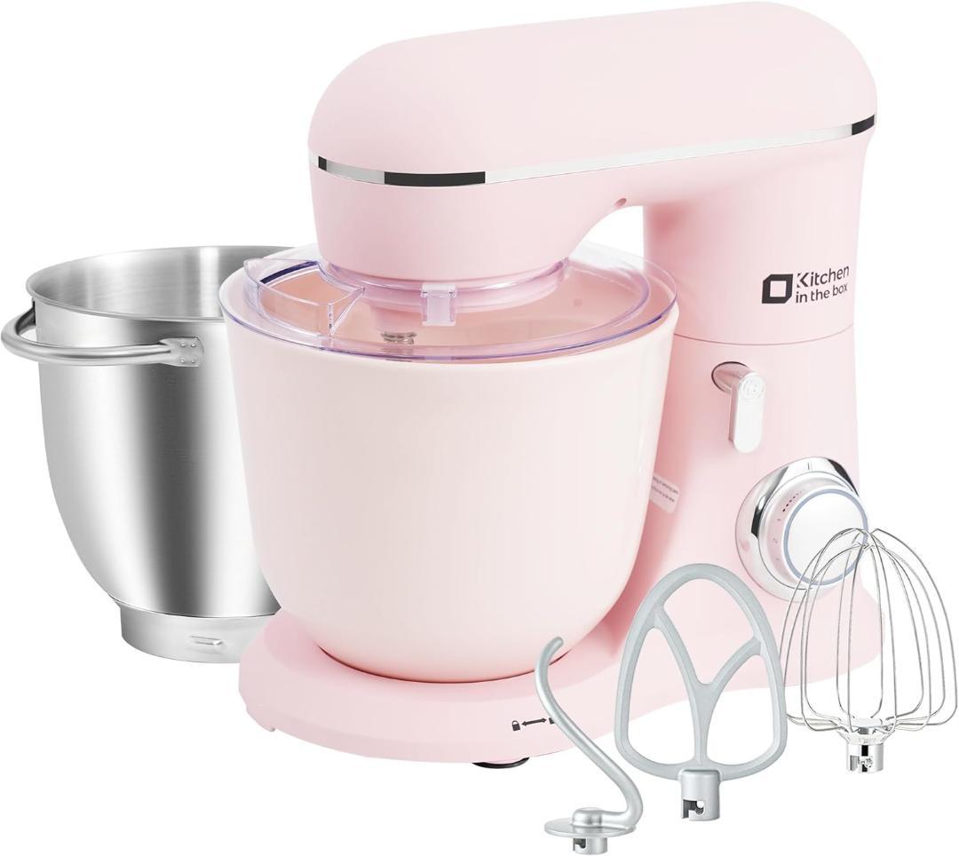 79【大人気商品】　スタンドミキサー　4.5L＋5L　ダブルボウル　ピンク