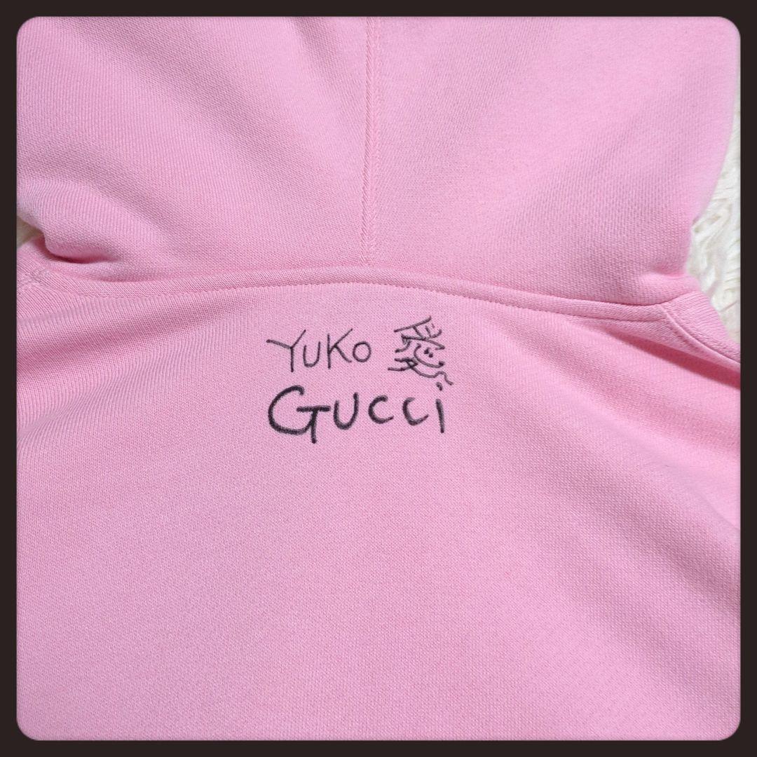 【激レア・美品】GUCCI☆パーカー ヒグチユウココラボ ビジュー ピンク