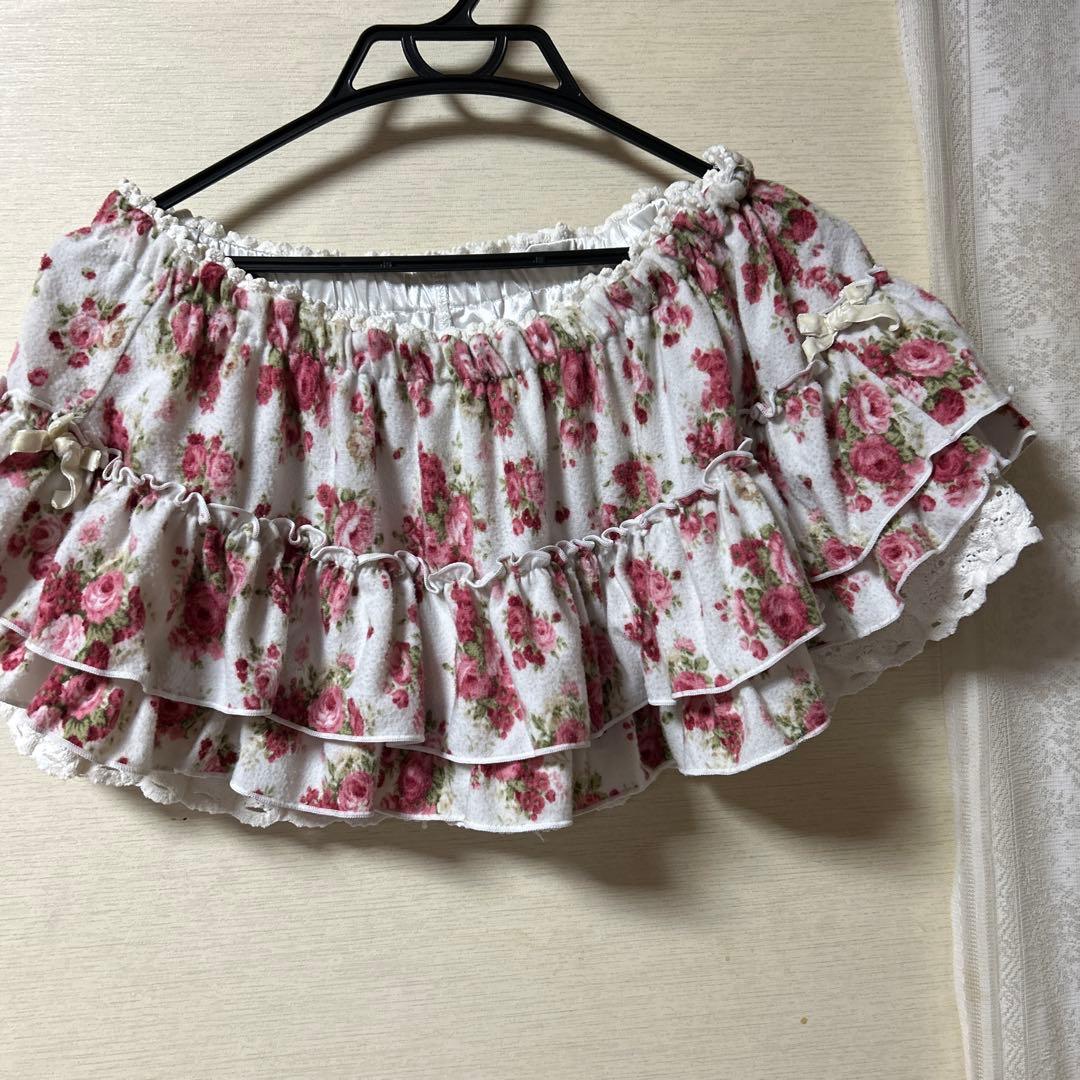 LI Z LISA フラワープリント フリルミニスカート