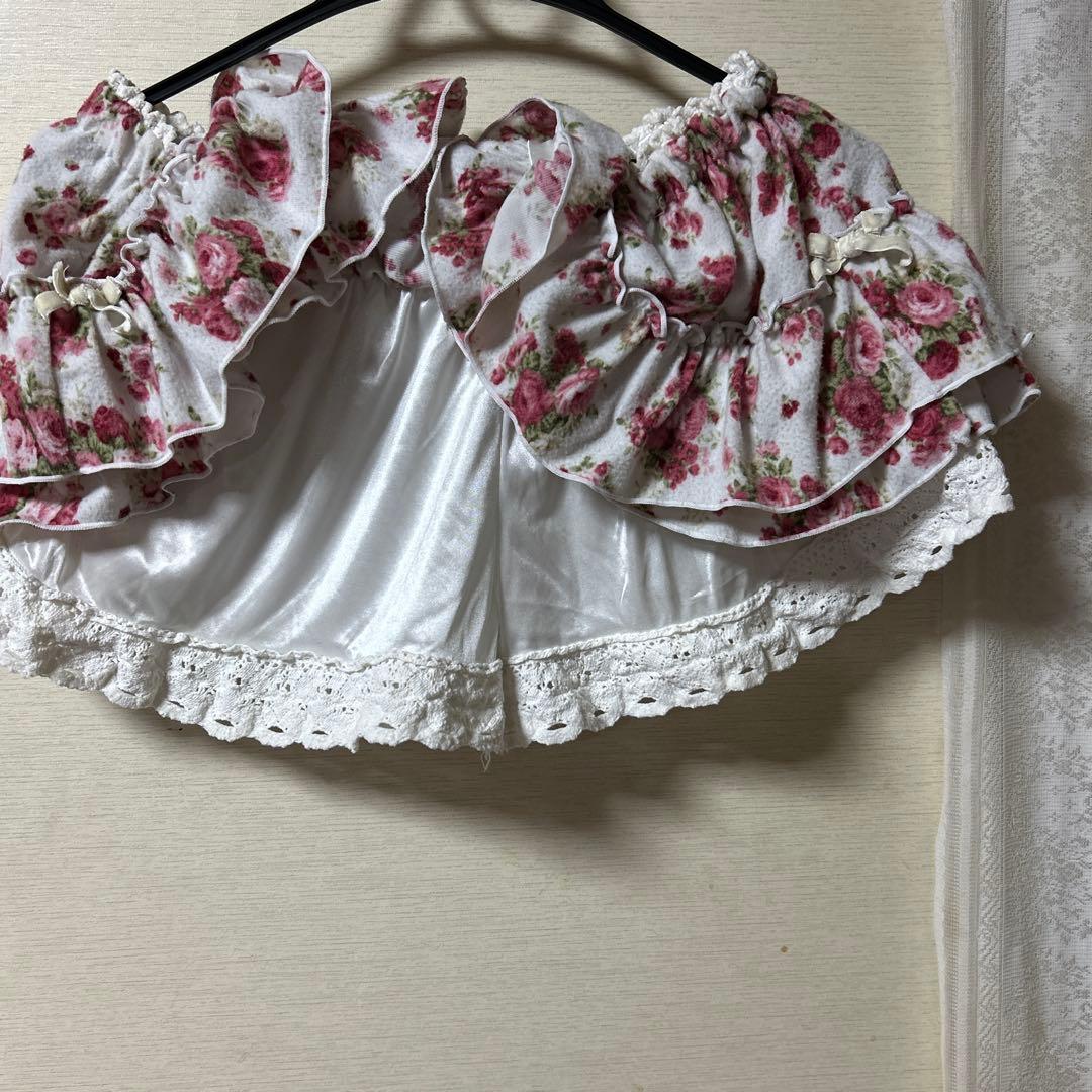 LI Z LISA フラワープリント フリルミニスカート